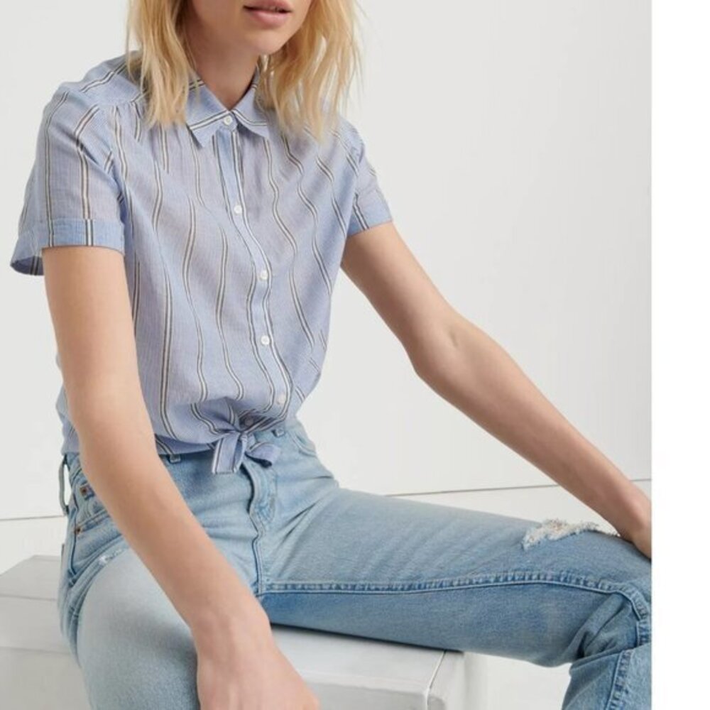 Lucky Brand Avery Short Sleeve Shirt. L